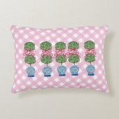 ピンクチノイスリージンジャージャースジャールジャートピアリーランバー アクセントクッション (正面)