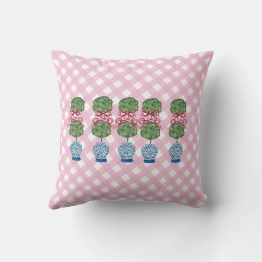 ピンクチノイスリージンジャージャースジャールジャールジャートピアリー クッション (裏面)