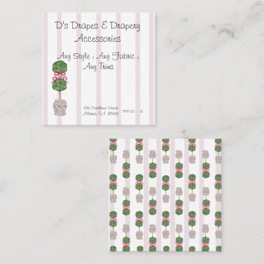 ピンクチノイスリージンジャージャーストピアリースクエアB スクエア名刺 (正面/裏面)