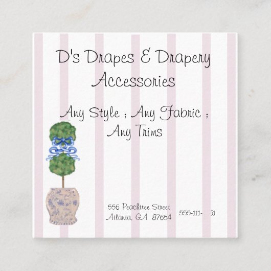 ピンクチノイスリージンジャージャーストピアリースクエアB スクエア名刺 (正面)