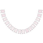 ピンクチノイスリートイレデジュウイ赤ちゃんシャワー バンティングフラッグ (全)