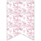 ピンクチノイスリートイレデジュウイ赤ちゃんシャワー バンティングフラッグ (第2の旗)