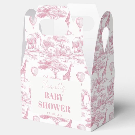 ピンクチノイスリートイレデジュウイ赤ちゃんシャワー フェイバーボックス (オープン)