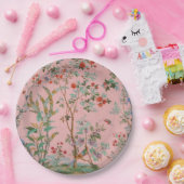 ピンクチノイスリーバードフローラ ペーパープレート (パーティー)