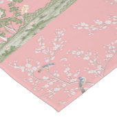 ピンクチノイスリーフローラモダンダイニング ショートテーブルランナー (コーナー)