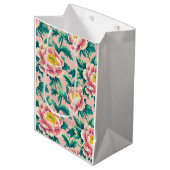 ピンクチノイスリーフローラ ミディアムペーパーバッグ (正面アングル)