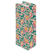 ピンクチノイスリーフローラ ワインギフトバッグ (裏面アングル)