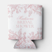 ピンクチノイスリーヴィンテージフローラブライダルシャワー 缶クーラー (裏面)