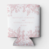 ピンクチノイスリーヴィンテージフローラ結婚式の引き出物 缶クーラー (裏面)