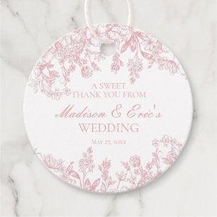 ピンクチノイスリーヴィンテージ結婚フローラの円 フェイバータグ