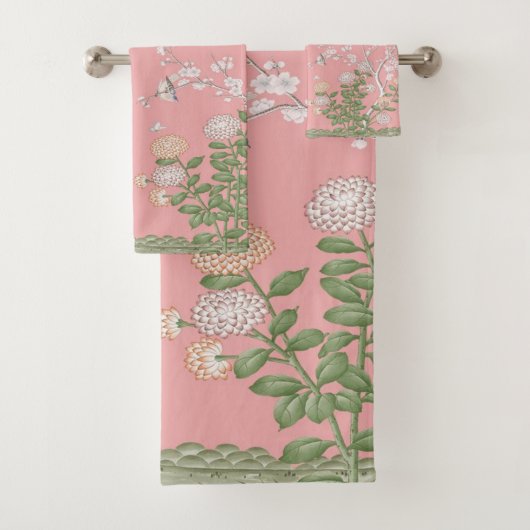 ピンクチノイスリー3ピースラグジュアリー バスタオルセット (インサイチュ)