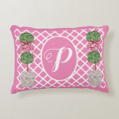 ピンクチノセリージンジャージャージャージャージャーズトピアリーバスケット アクセントクッション (正面)