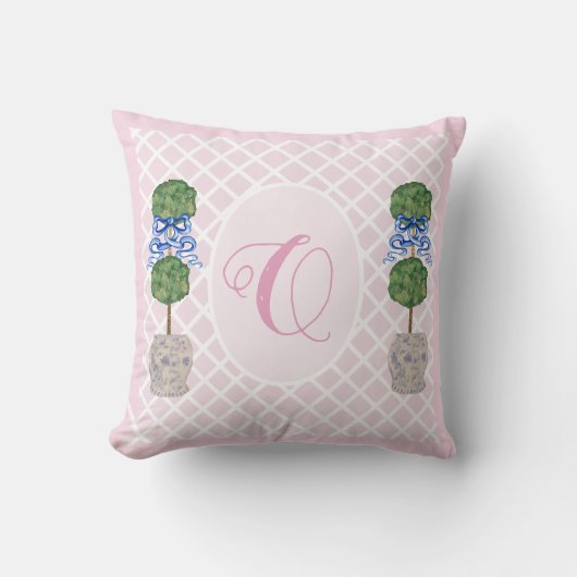 ピンクチノセリージンジャージャージャージャージャーズトピアリーバスケット クッション (正面)