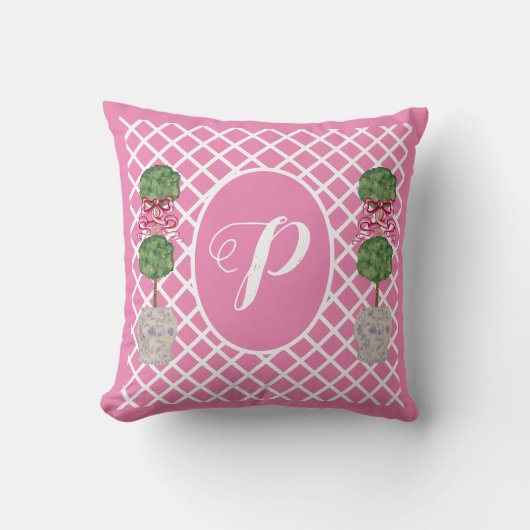 ピンクチノセリージンジャージャージャージャージャーズトピアリーバスケットTh クッション (正面)