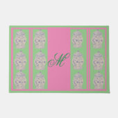 ピンクチノセリーハン絵を描ドジンジャージャー ドアマット (正面)