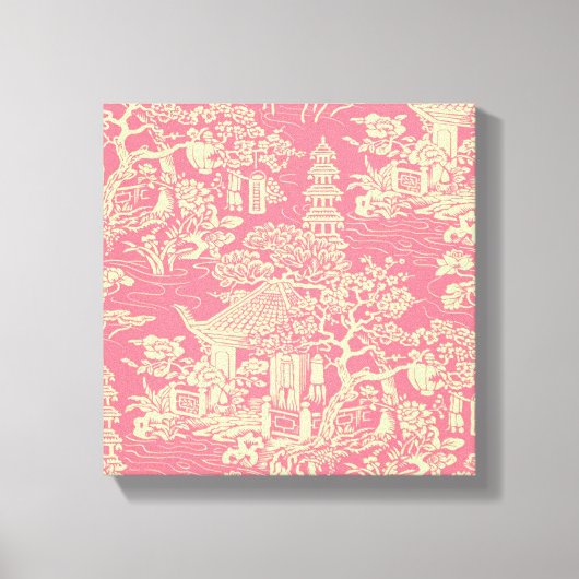 ピンクチノワセリーウォールアートデコールキャンバスプリント キャンバスプリント (正面)