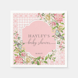 ピンクチノワセリートリアノン赤ちゃんシャワーペーパーナプキン スタンダードカクテルナプキン