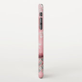 ピンクチノワセリーバードフローラルエレガント iPhoneケース (左側)