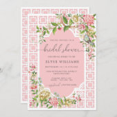 ピンクチノワセリーブライダルシャワー招待トリアノン 招待状 (正面/裏面)