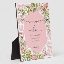 ピンクチノワセリーベビーシャワーマムオーサバー標識 フォトプラーク