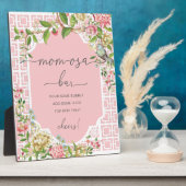ピンクチノワセリーベビーシャワーマムオーサバー標識 フォトプラーク (側面)