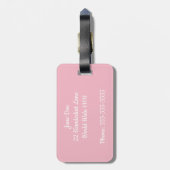 ピンクチャオベラララゲッジタグ ラゲッジタグ (裏面縦)