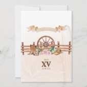 ピンクチャロウェスタンフローラビューティフルカクティカンス 招待状 (裏面)