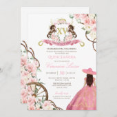 ピンクチャロエレガントキンセアニェラフローラ招待状 招待状 (正面/裏面)
