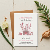 ピンクチャームクリスマスストッキングA新しいホームムービング 案内状