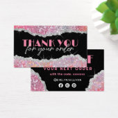 ピンクチュンキーグリッター割引カード (デスク)