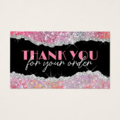 ピンクチュンキーグリッター割引カード (正面)