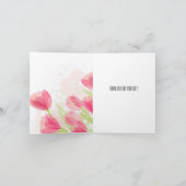 ピンクチューリップありがとう サンキューカード (内部)