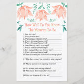 ピンクチューリップどのように良く赤ちゃんシャワーのゲームを知っている (正面)