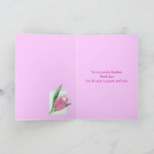 ピンクチューリップの母の日のカード カード (内部)