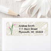 ピンクチューリップアンドレース住所 シール (インサイチュ)