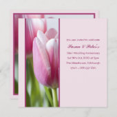 ピンクチューリップアンビナシー招待状 招待状 (正面/裏面)