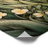 ピンクチューリップアートプリント ポスター (角)