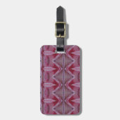 ピンクチューリップイカットも ラゲッジタグ (正面縦)