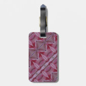 ピンクチューリップイカットも ラゲッジタグ (裏面縦)