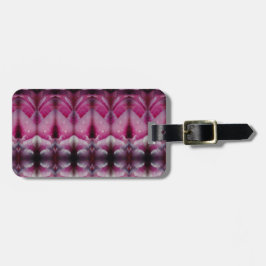 ピンクチューリップイカット5レコレータ ラゲッジタグ