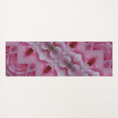 ピンクチューリップイカット5角度付き ヨガマット (裏面(横))