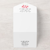 ピンクチューリップウォーターエレガントカラー春の結婚式All I オールインワン招待状 (外側)