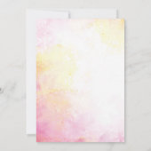 ピンクチューリップウォーターカラーマザーズデイブランチ 招待状 (裏面)