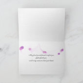 ピンクチューリップオンホーリーバイブル悔やみや弔慰 カード (内部)