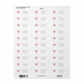 ピンクチューリップカスタム住所 シール (フルシート)