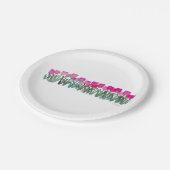 ピンクチューリップグローブ紙プレート ペーパープレート (アングル)