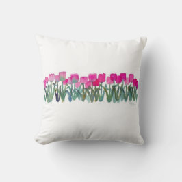 ピンクチューリップグローブ クッション