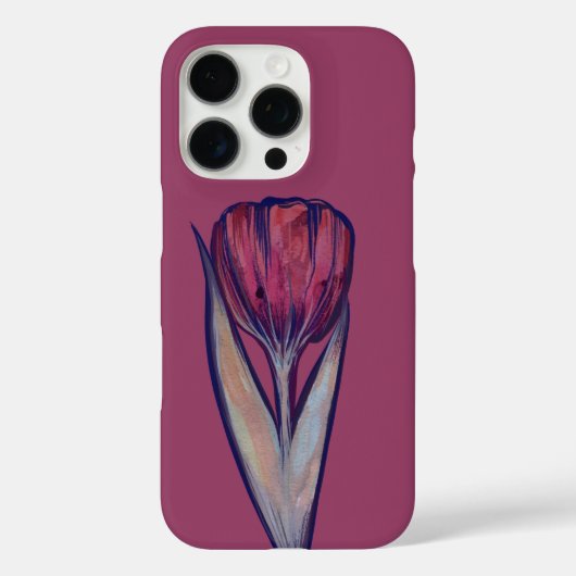 ピンクチューリップジェントル開花春 Case-Mate iPhoneケース (裏面)