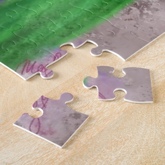 ピンクチューリップジグソーパズル絵画-'s ジグソーパズル (側面)