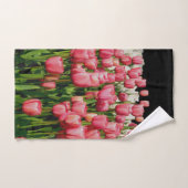 ピンクチューリップス春デザインホームデコール バスタオルセット (ハンドタオル)
